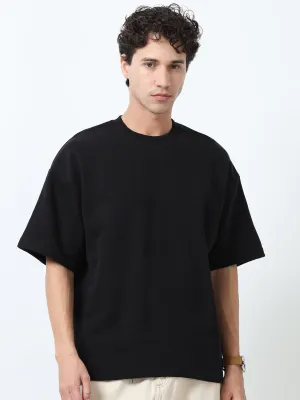 Elowen - Oversized Round neck T Shirt  - Black