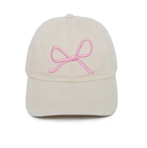 Embroidered Bow Baseball Cap