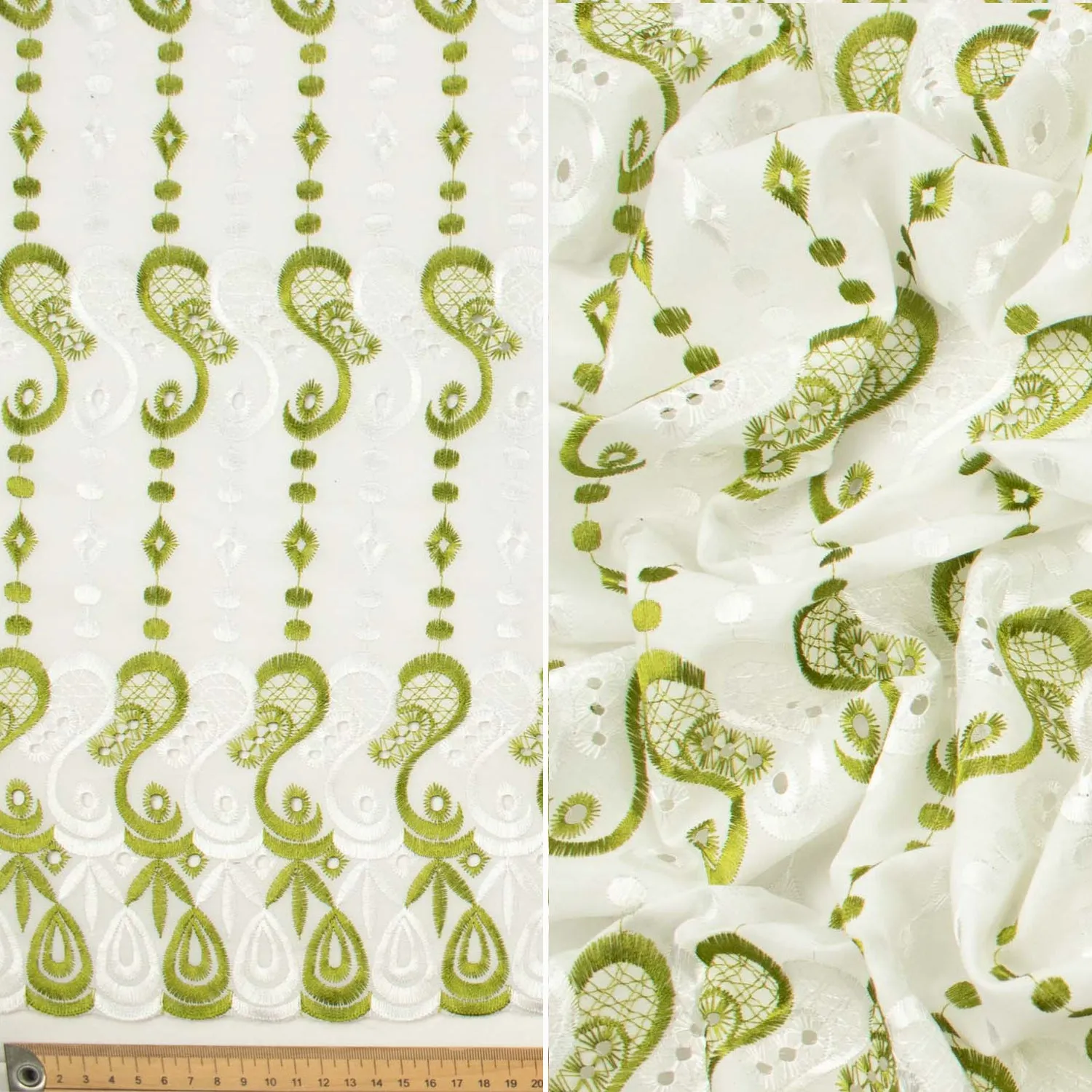 Embroidered Eyelet Cotton Anglaise Lace