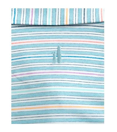 Fallon Striped Jersey Performance Polo in Permafrost by Johnnie-O