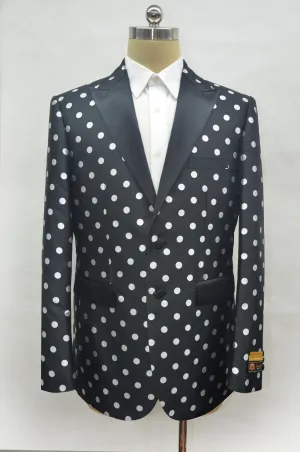Fashion-4#  Black/White - Mens Wholesale Blazers