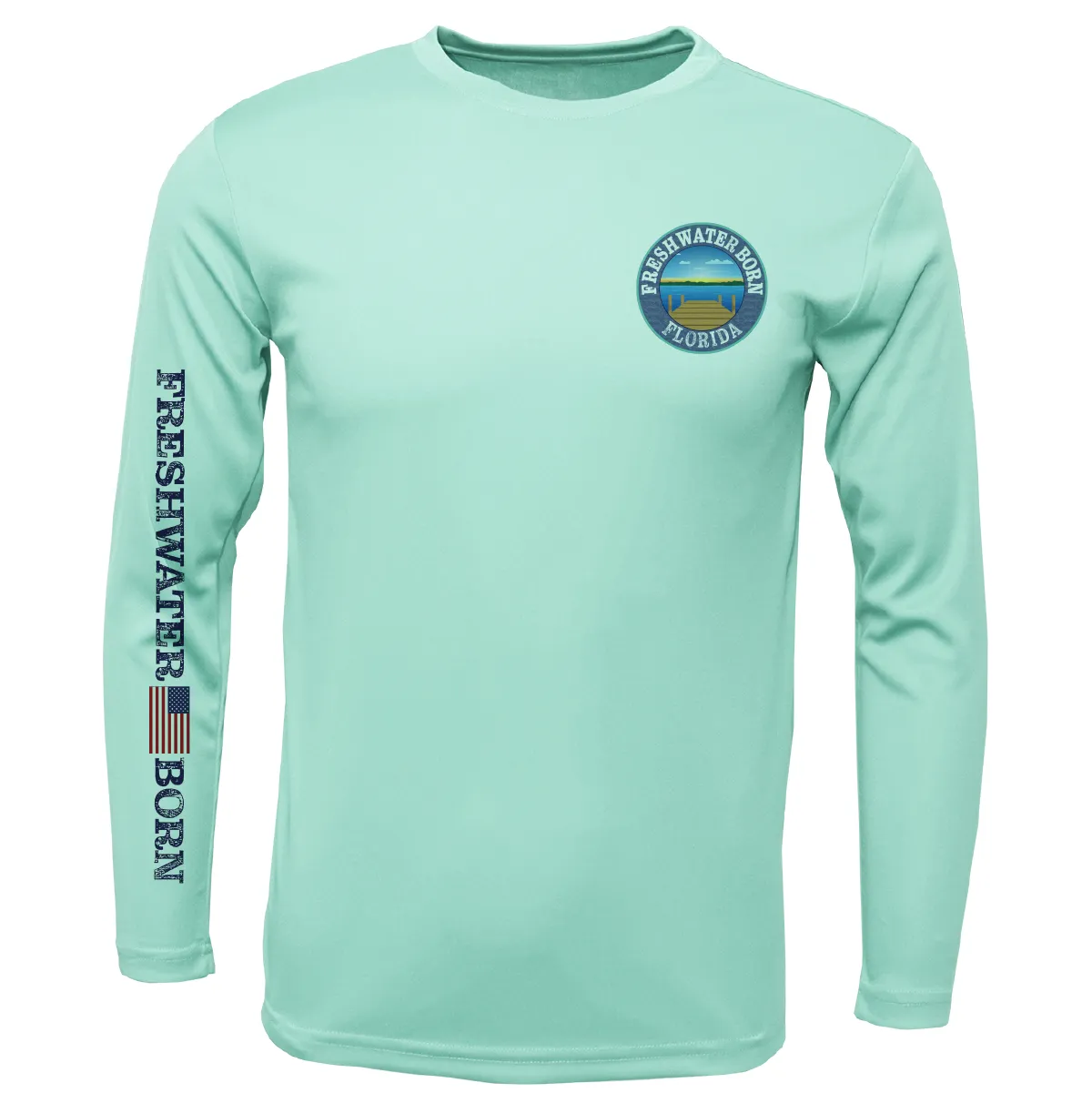 Florida Freshwater Born Kraken Girl's Long Sleeve UPF 50  Dry-Fit Shirt