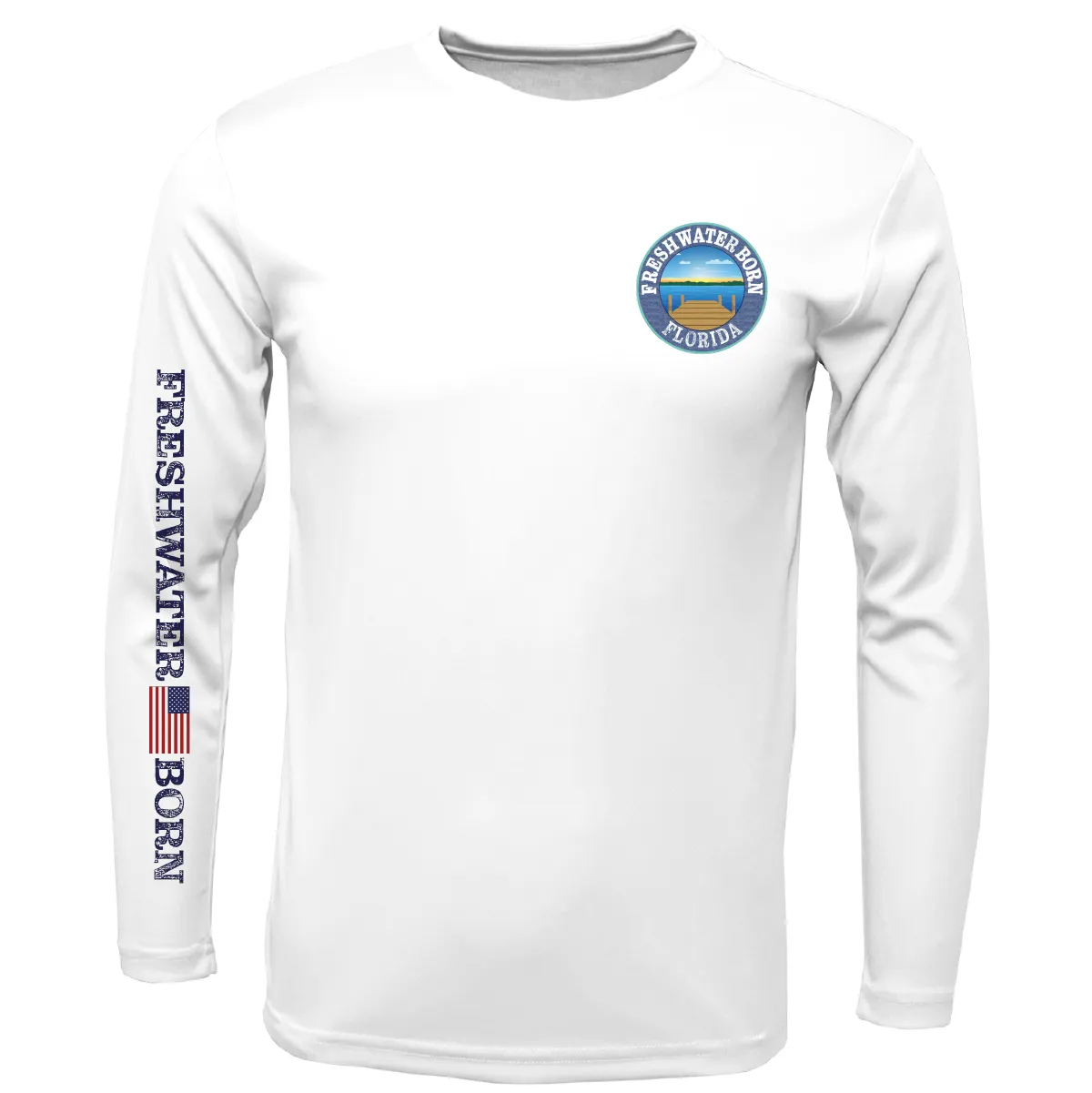 Florida Freshwater Born Kraken Girl's Long Sleeve UPF 50  Dry-Fit Shirt