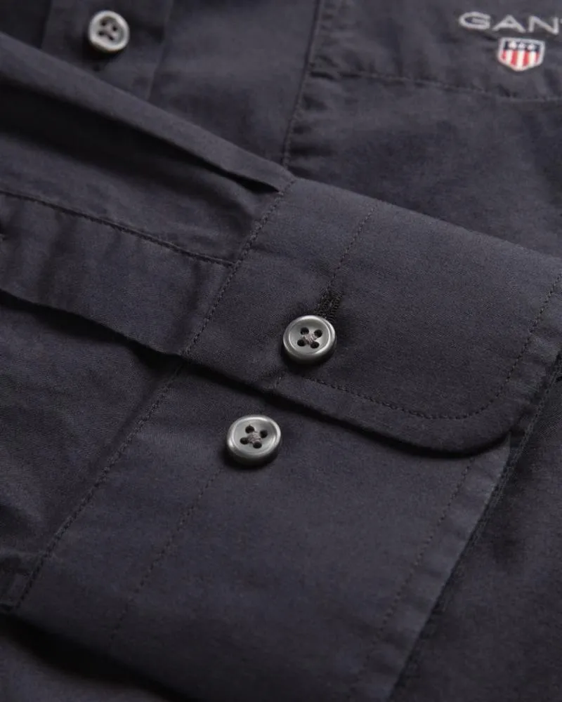 Gant Apparel Mens REG BROADCLOTH BD 5/BLACK