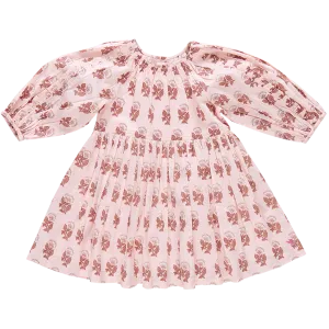 Girls Katya Dress - Pink Flower Drop