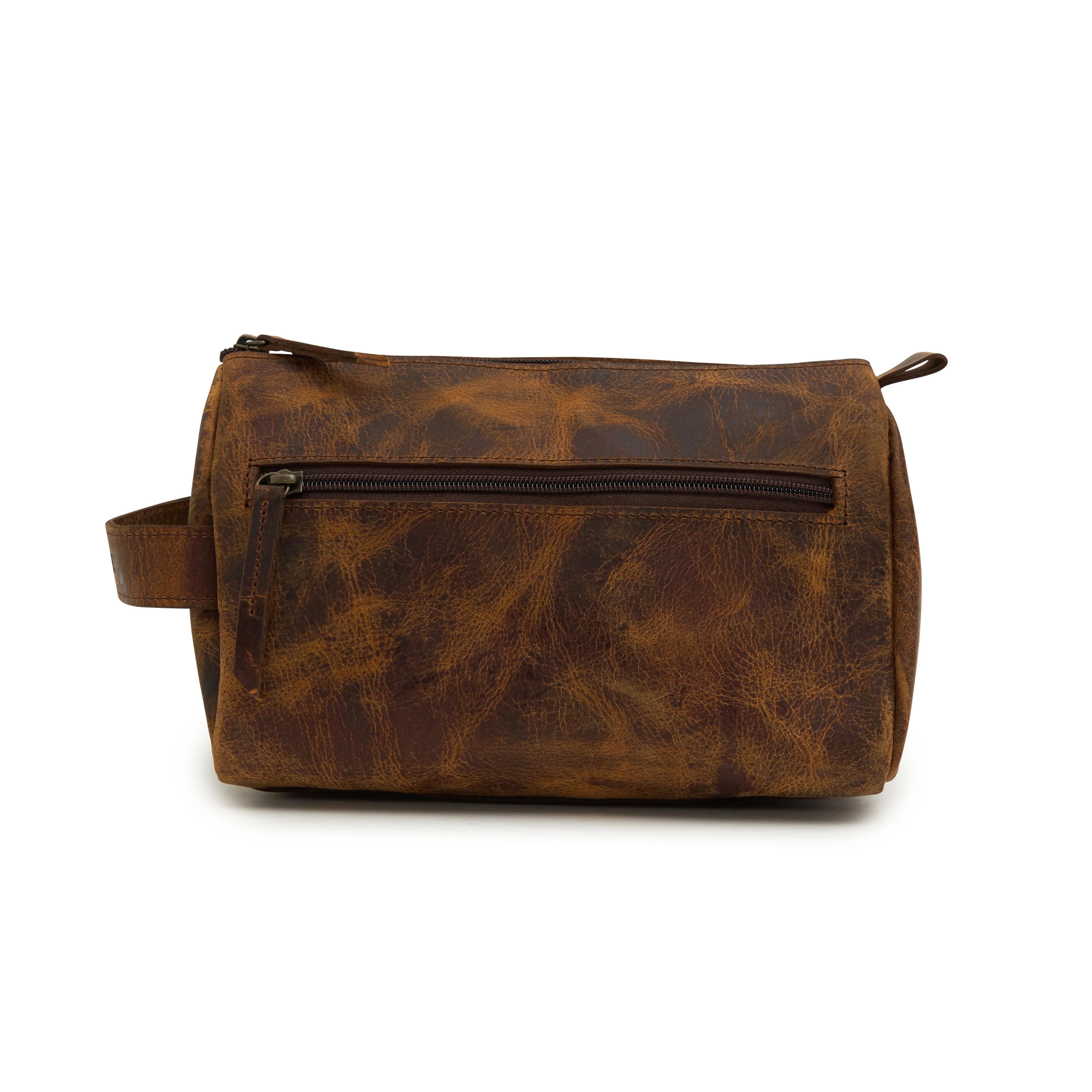 Godfrey - Leather Cosmetic Bag - Brown