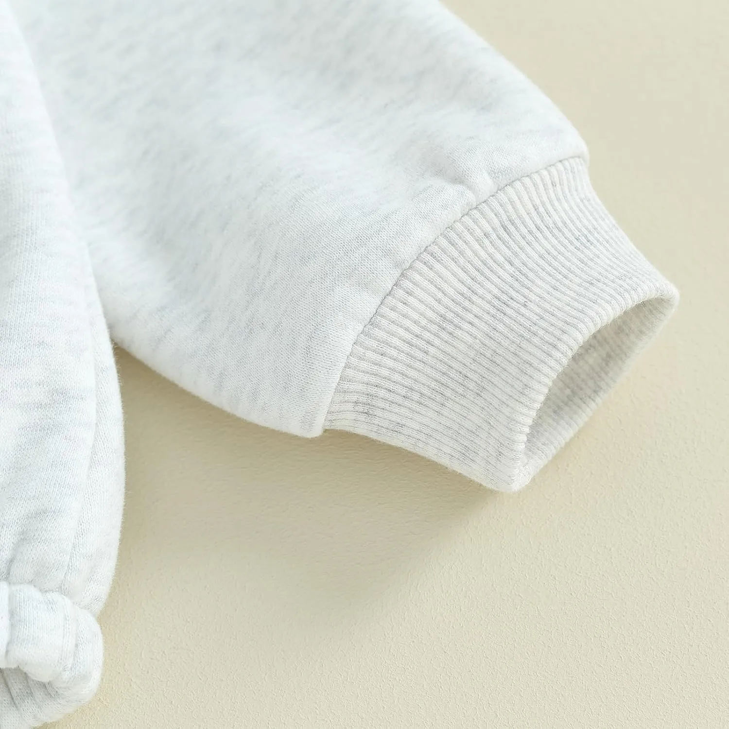 Gueuusu Newborn Warm Sweatshirt Romper Baby Boy Girl Solid Crewneck Long Sleeve Fleece Sweater Bodysuit Thick Winter Clothes