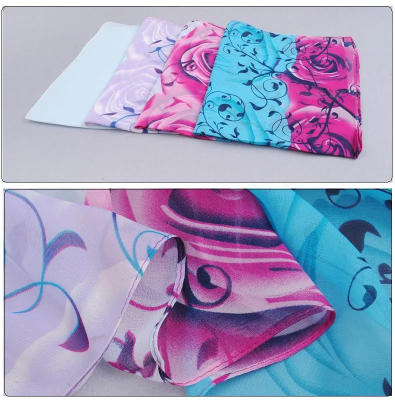 High quality women scarf cotton voile scarves solid warm autumn and winter scarf shawl rose printed