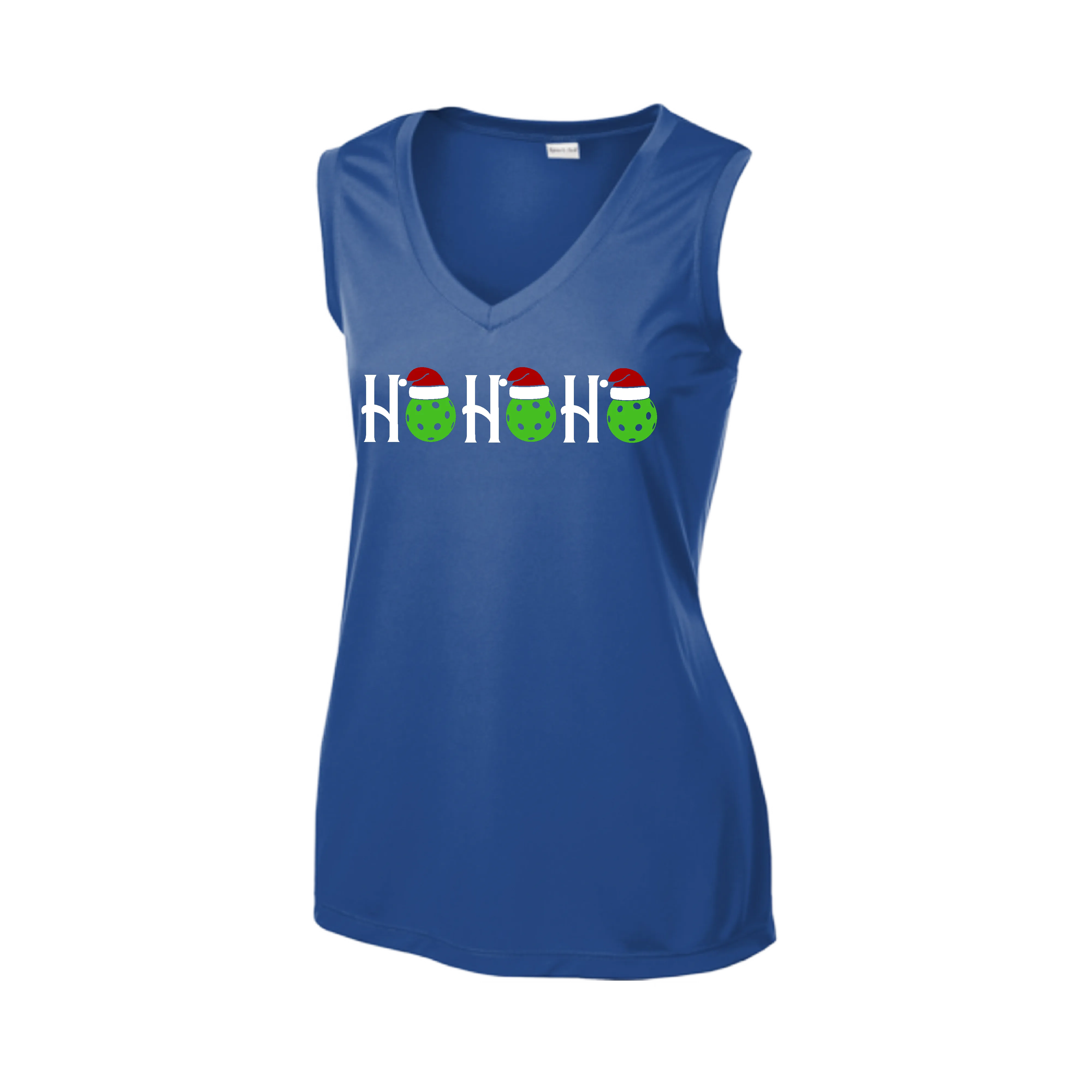 Ho Ho Ho | Women’s Sleeveless Pickleball Shirt | 100% Polyester