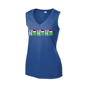Ho Ho Ho | Women’s Sleeveless Pickleball Shirt | 100% Polyester