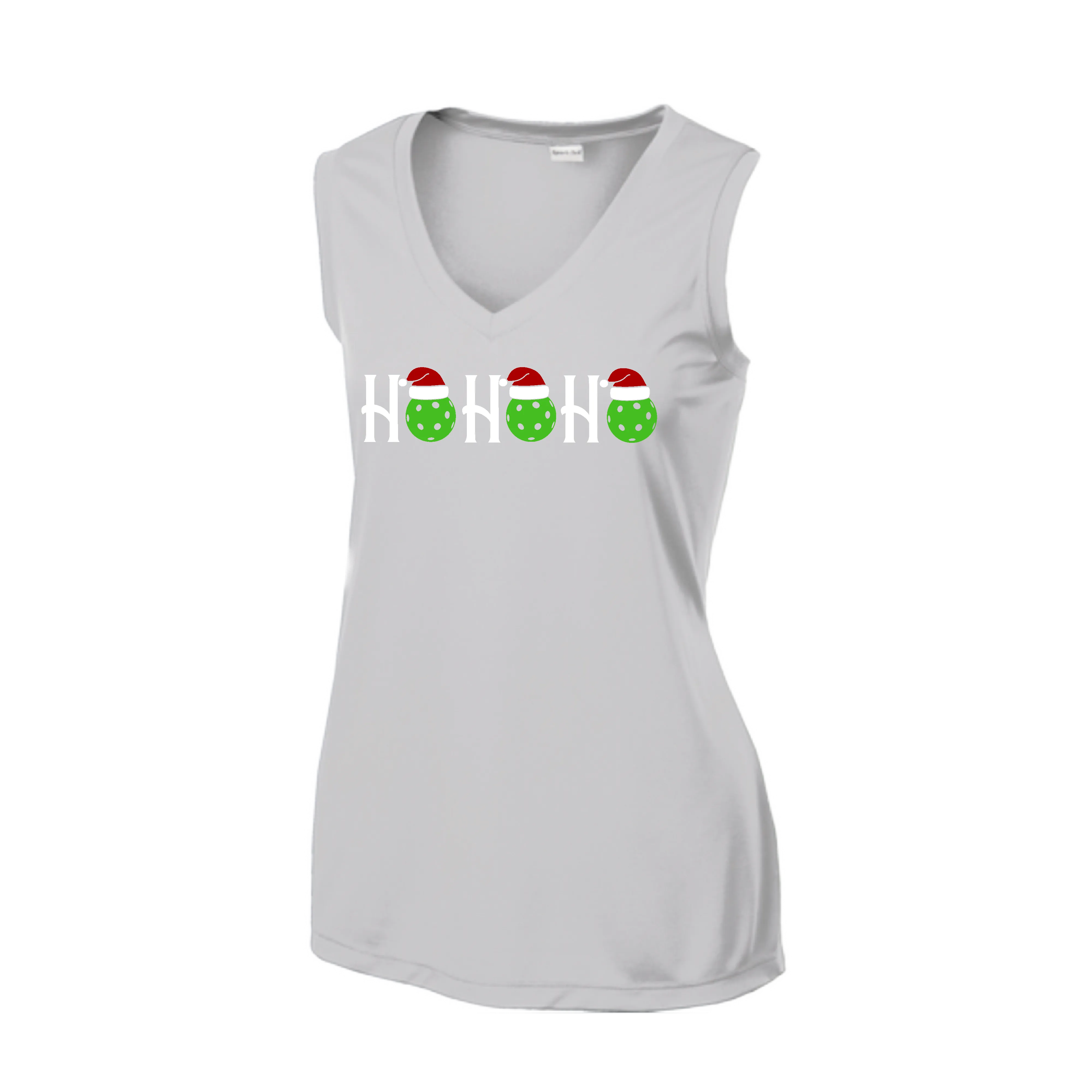 Ho Ho Ho | Women’s Sleeveless Pickleball Shirt | 100% Polyester