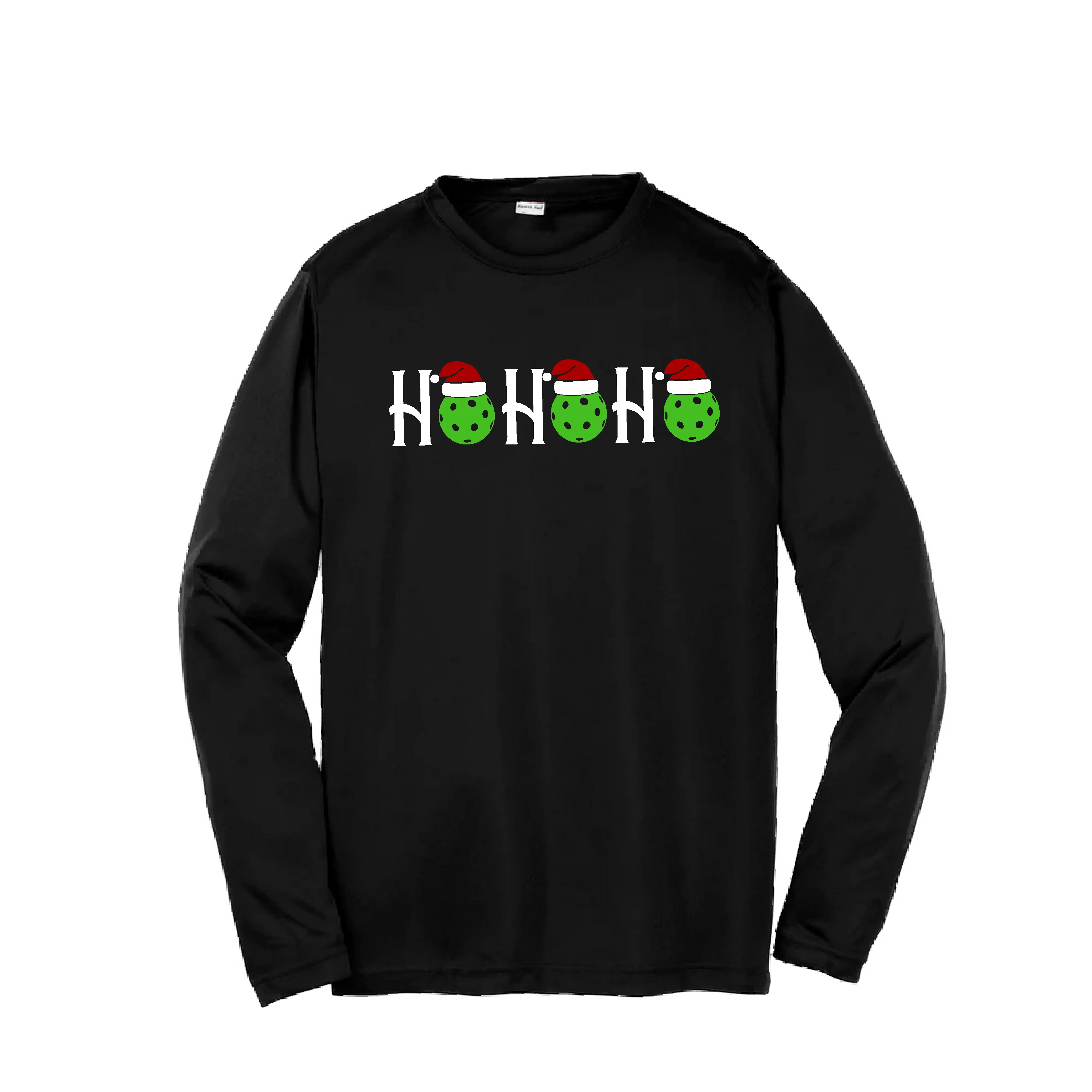 Ho Ho Ho | Youth Long Sleeve Pickleball Shirts | 100% Polyester