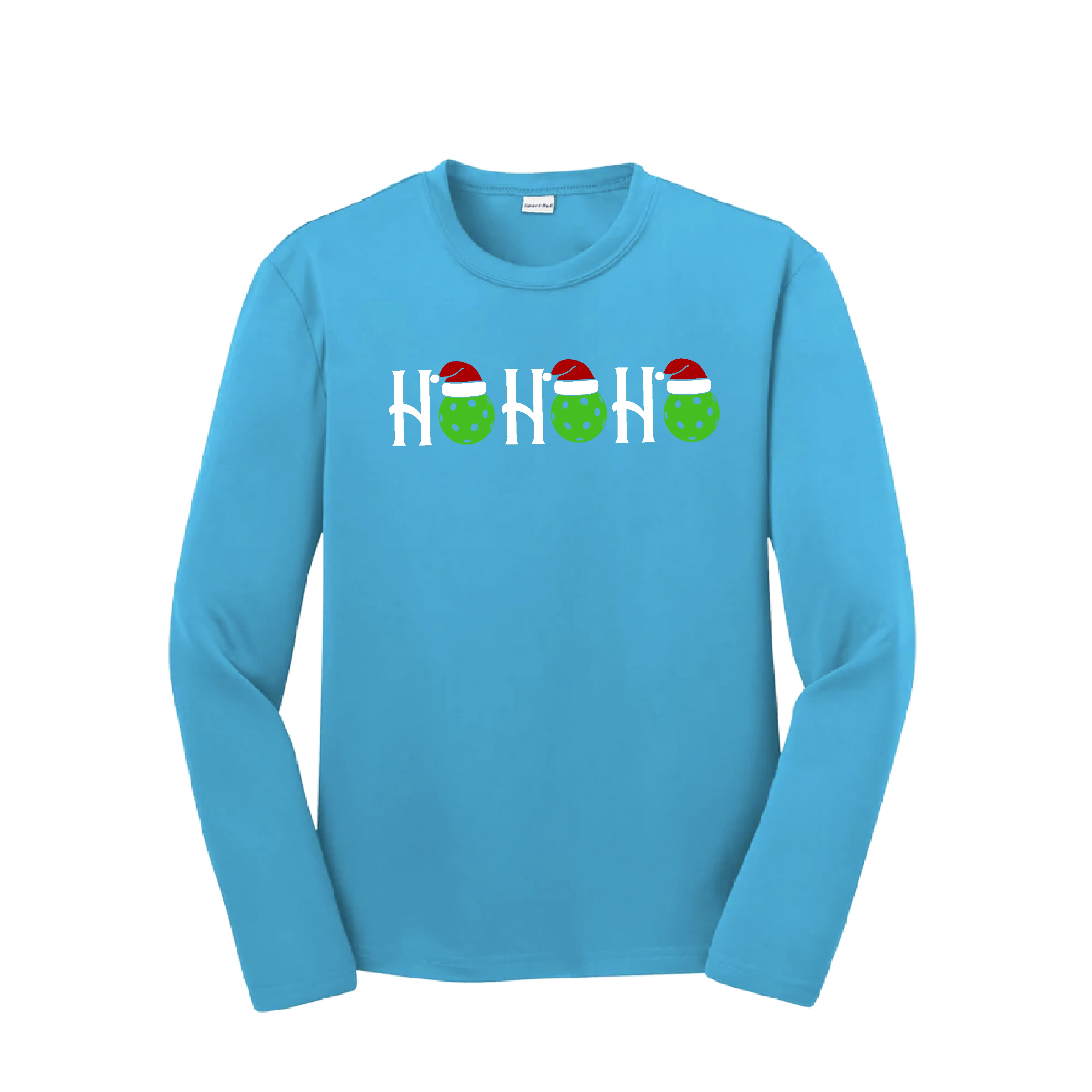 Ho Ho Ho | Youth Long Sleeve Pickleball Shirts | 100% Polyester