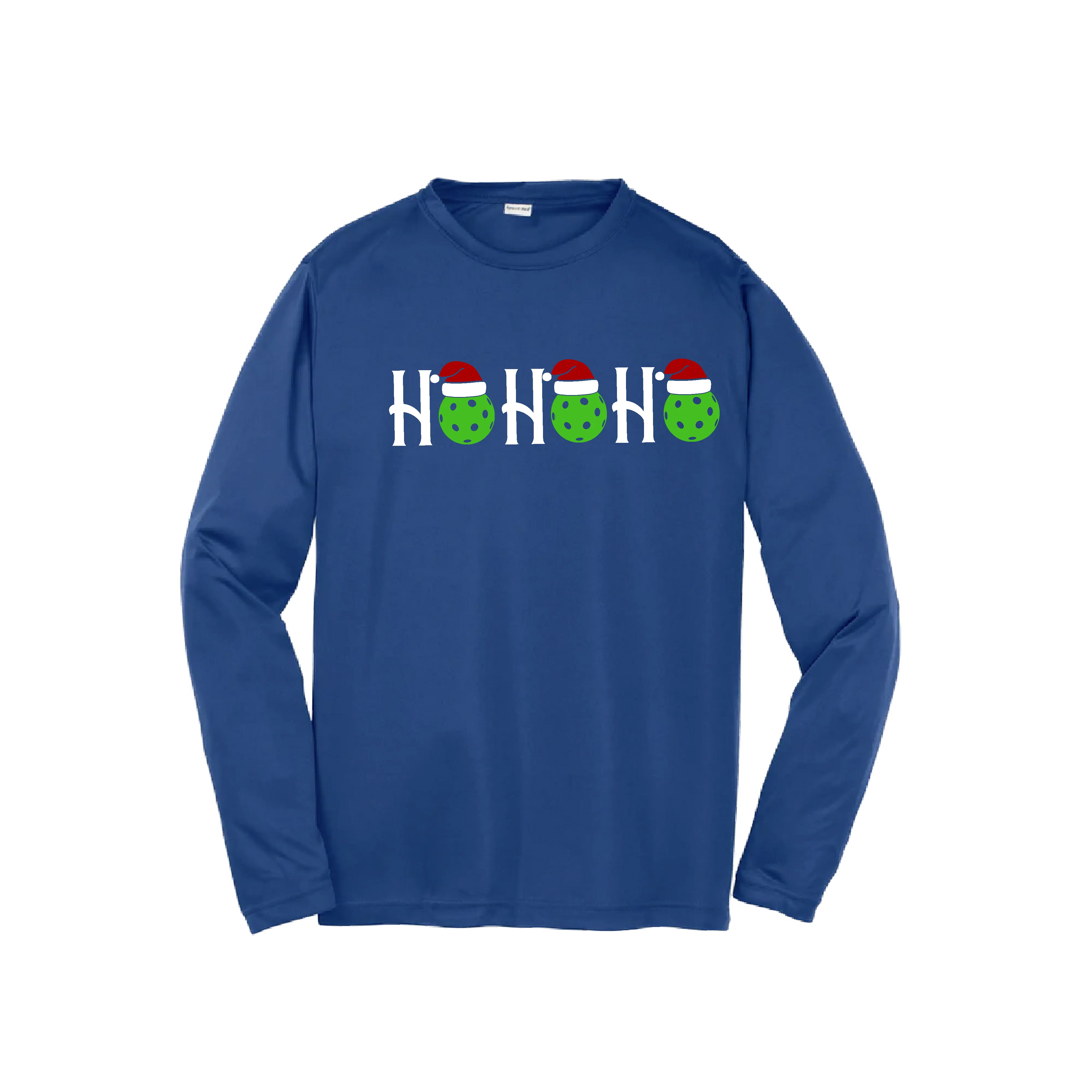 Ho Ho Ho | Youth Long Sleeve Pickleball Shirts | 100% Polyester