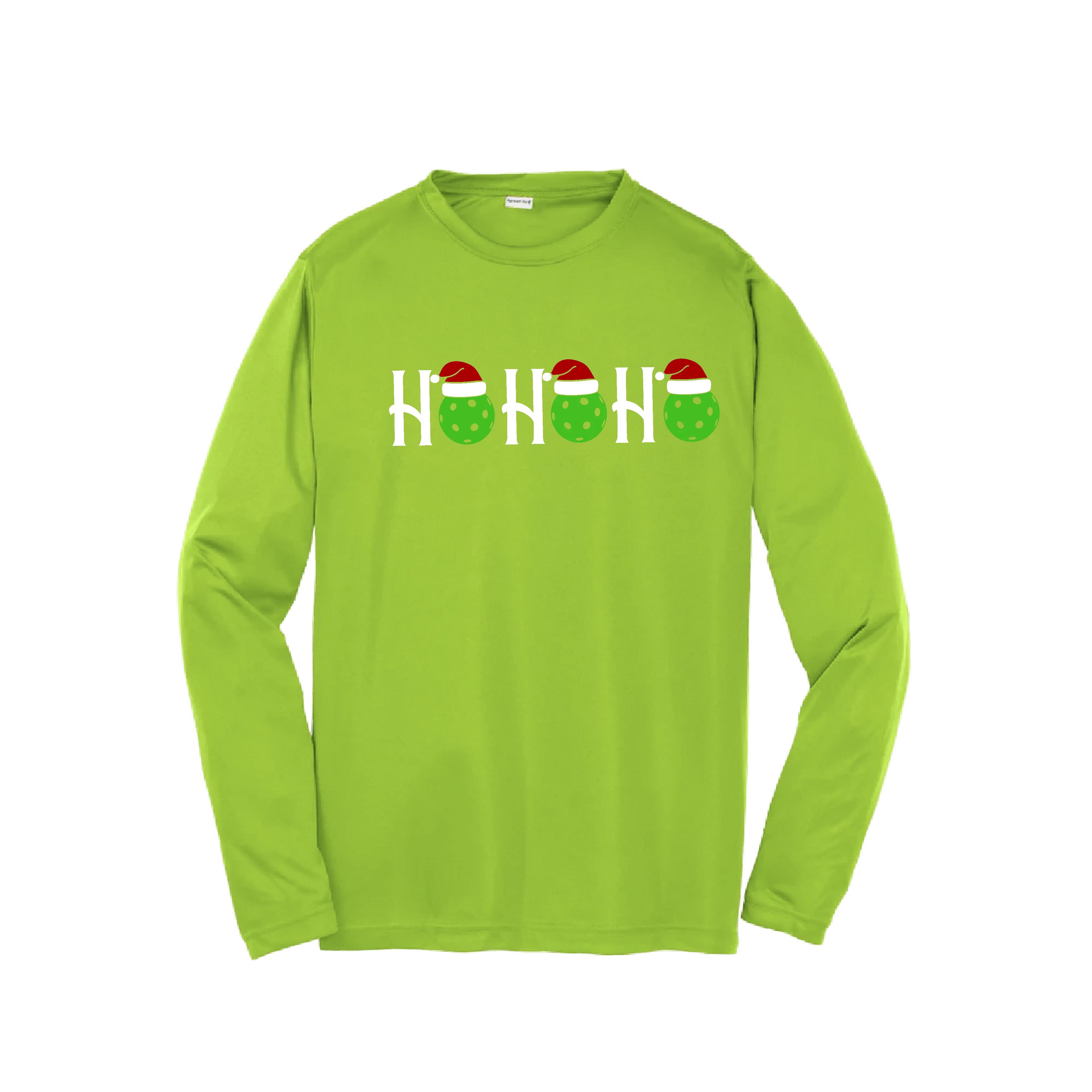 Ho Ho Ho | Youth Long Sleeve Pickleball Shirts | 100% Polyester