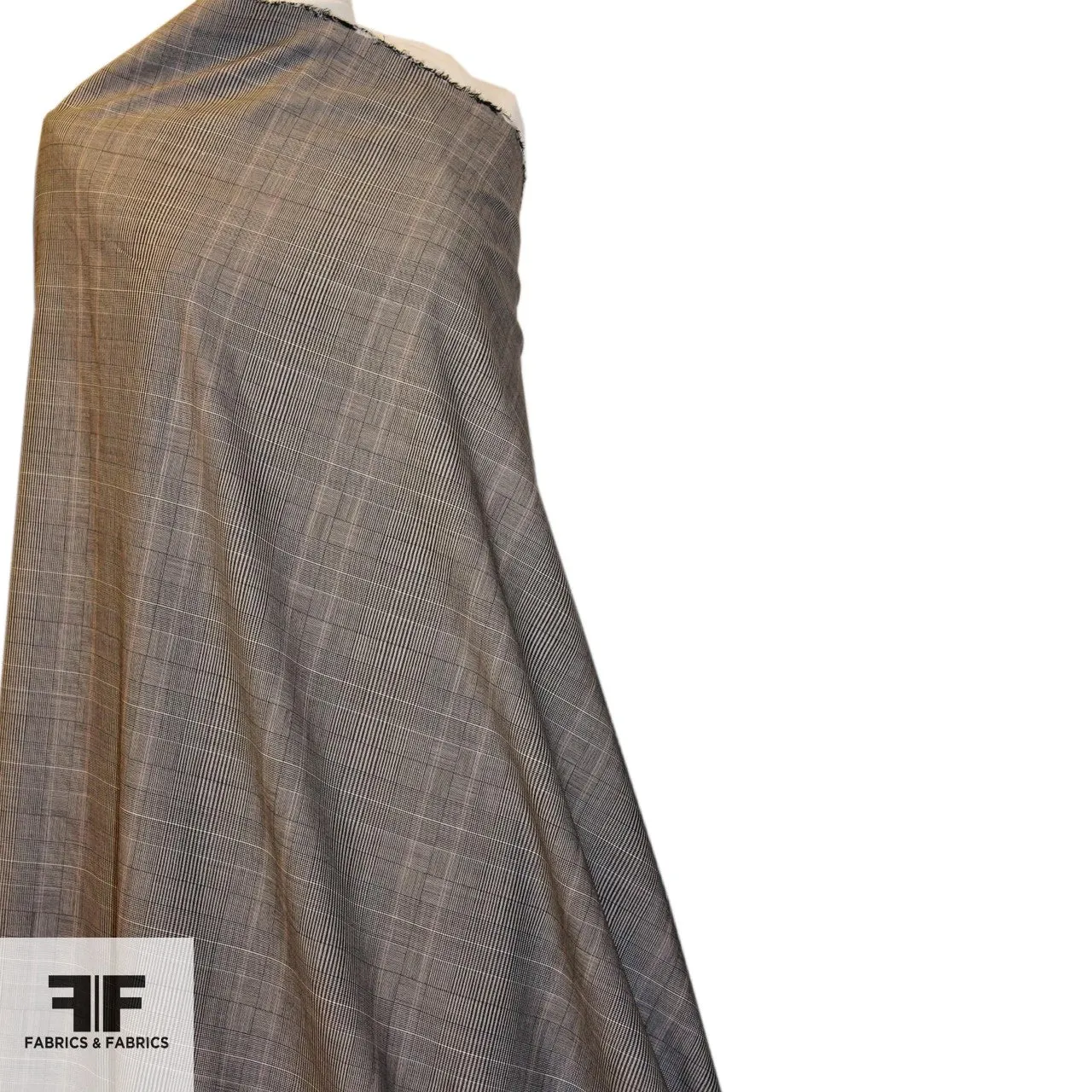 Houndstooth Wool Suiting - Black/White