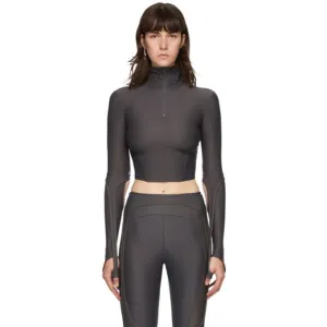 Hyein Seo Grey Half-Zip Sport Turtleneck