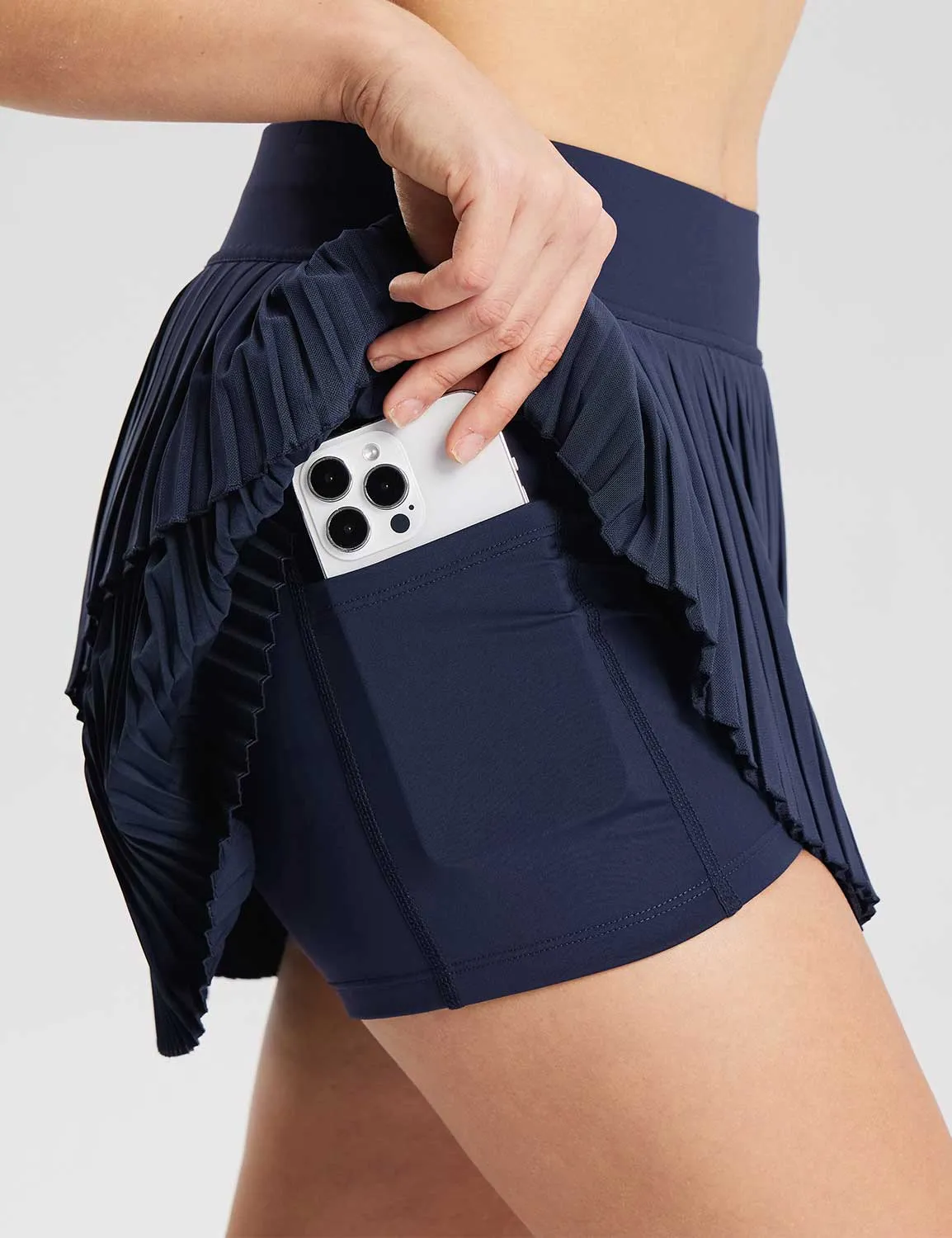 Laureate Double-layered Pleated Skort