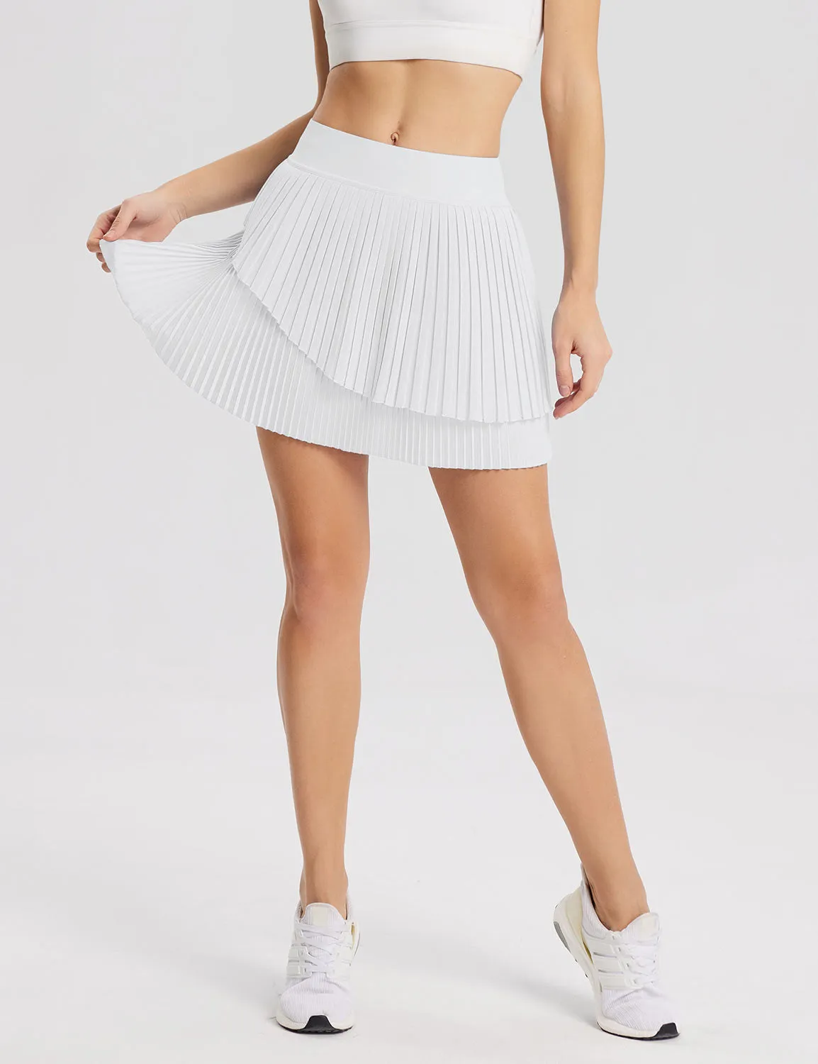 Laureate Double-layered Pleated Skort