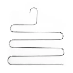 Lecluse Stainless Steel Trouser Hangers Pants Tie Clothes Coat Space Saving Bulk