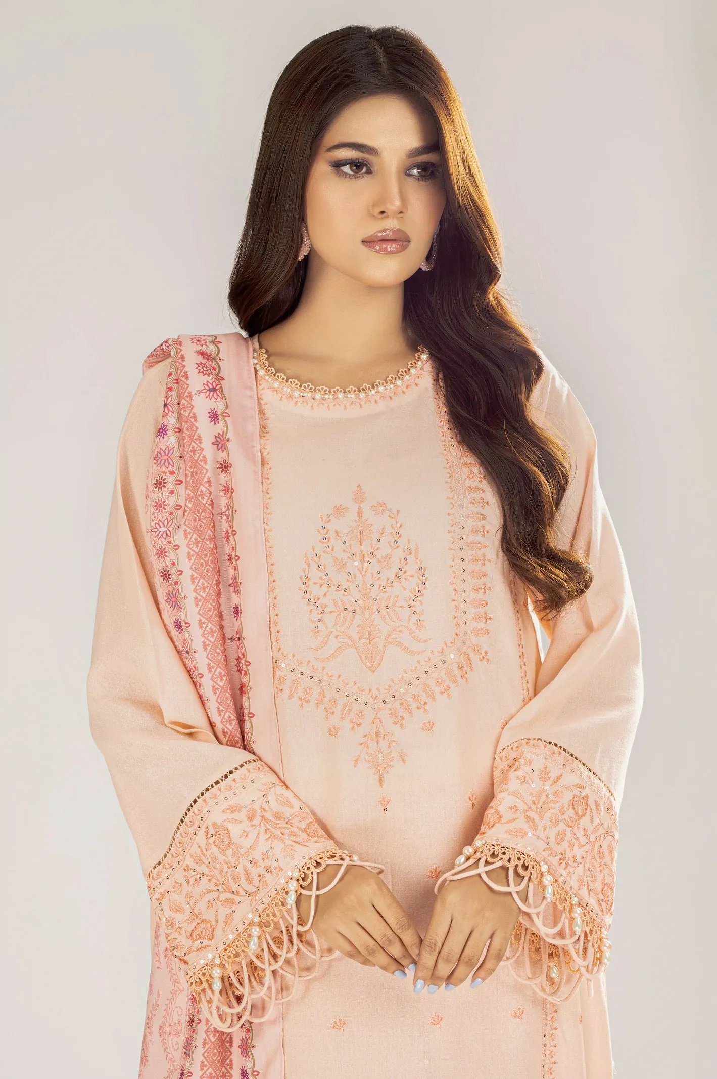 Light Pink Embroidered 3PC Unstitched