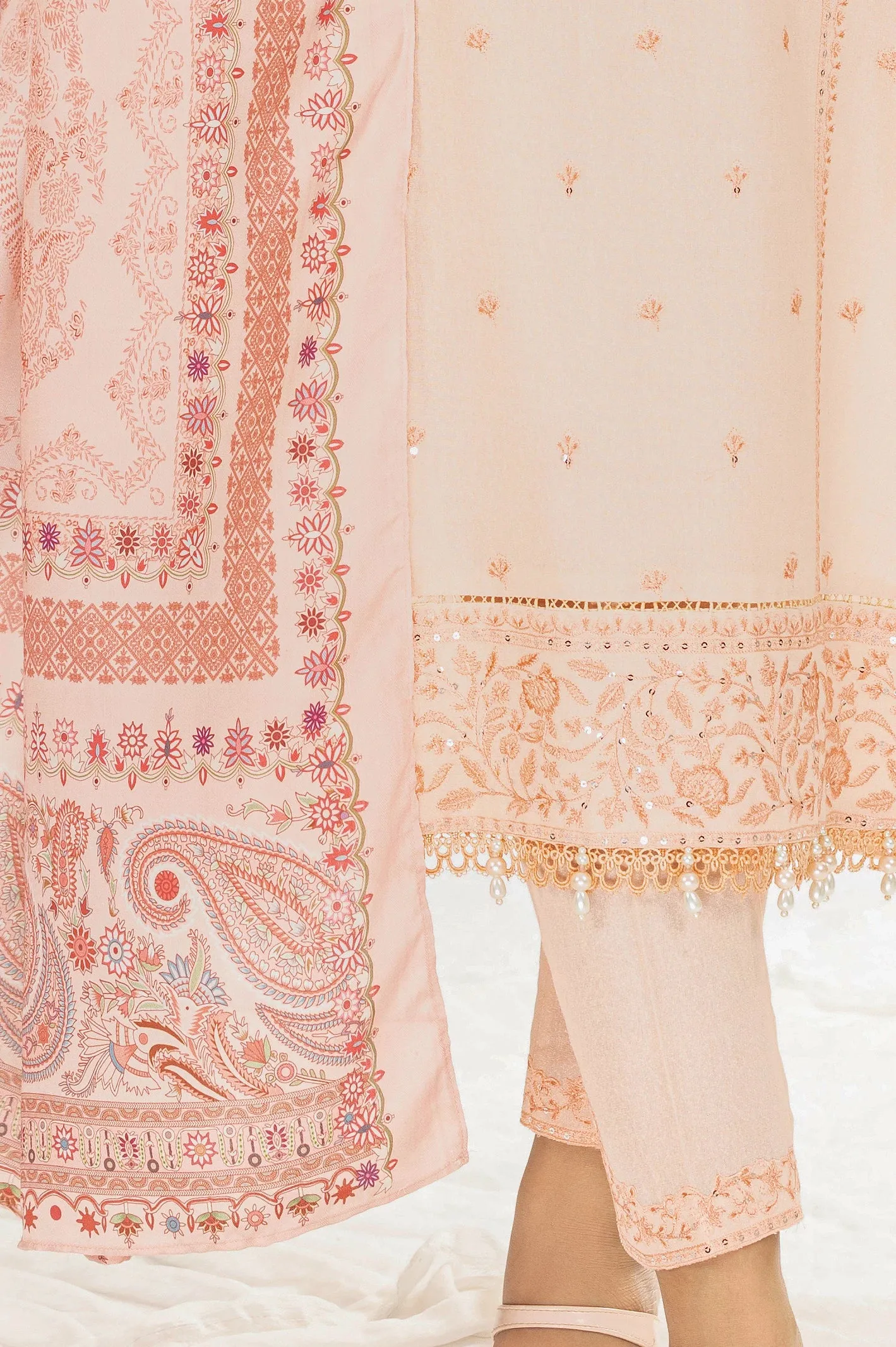 Light Pink Embroidered 3PC Unstitched