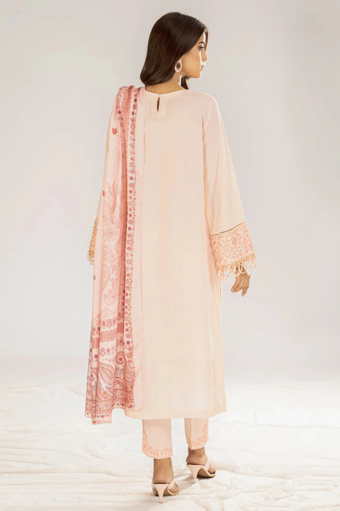 Light Pink Embroidered 3PC Unstitched