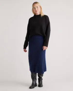 Lightweight Mongolian Cashmere Midi Skirt