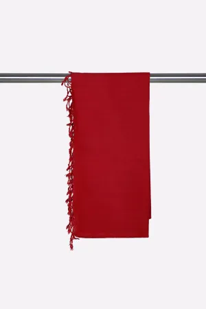 Maroon Plain Shawl