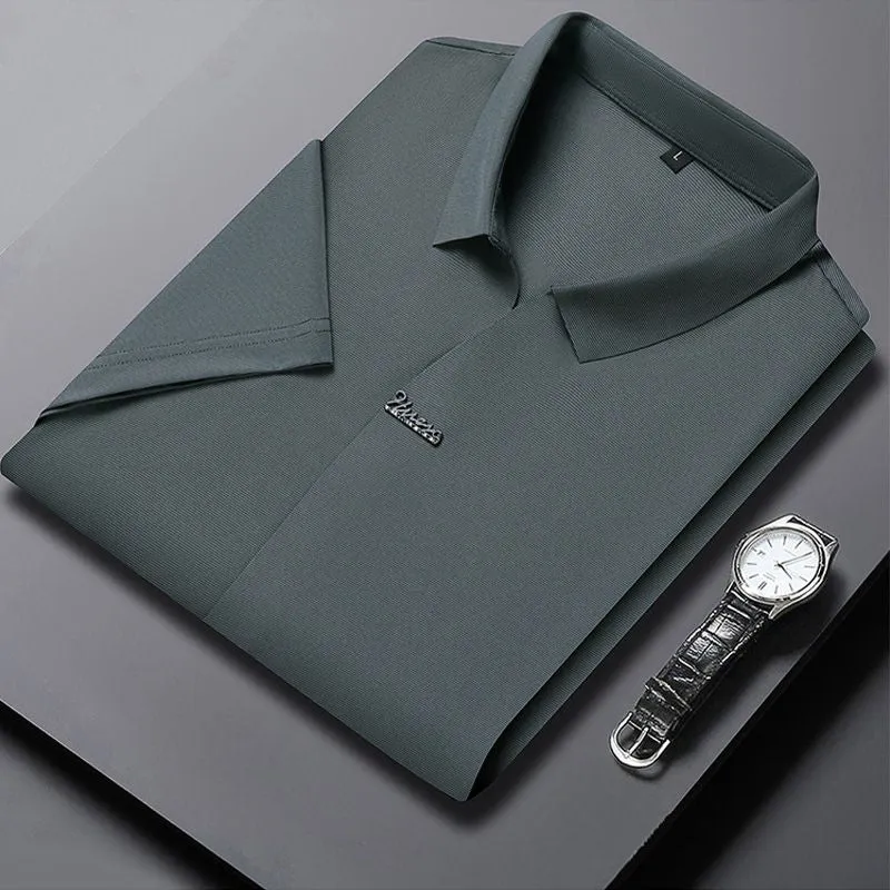 Men’s Casual Lapel Breathable Wrinkle-free T-shirt