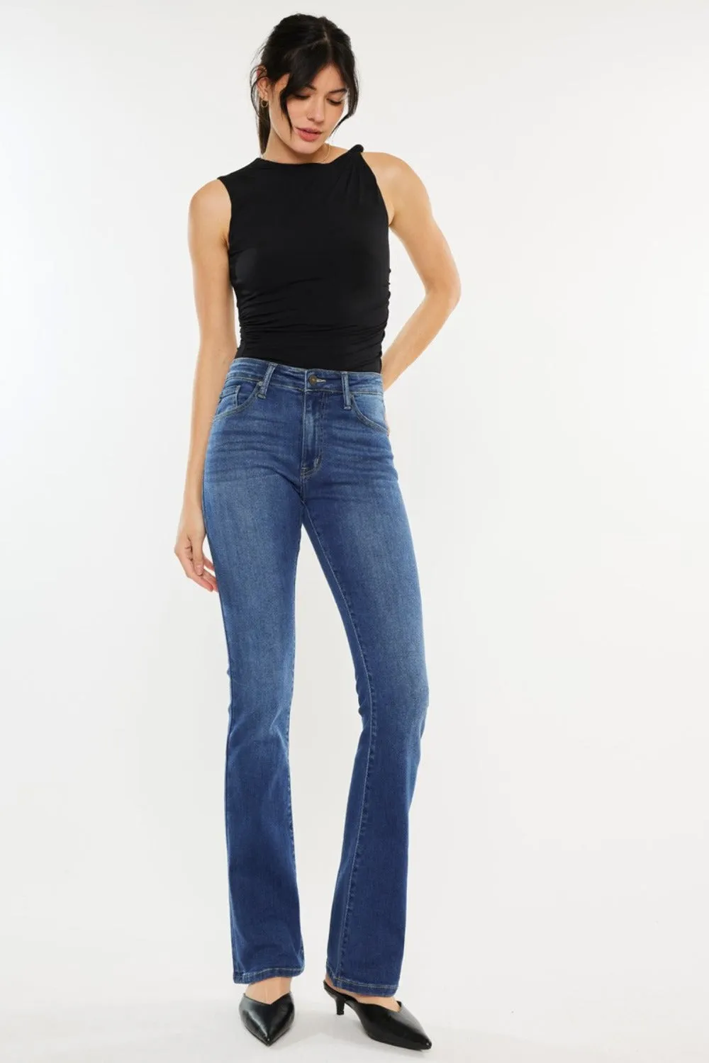 Milena High Rise Classic Slim Bootcut Jeans