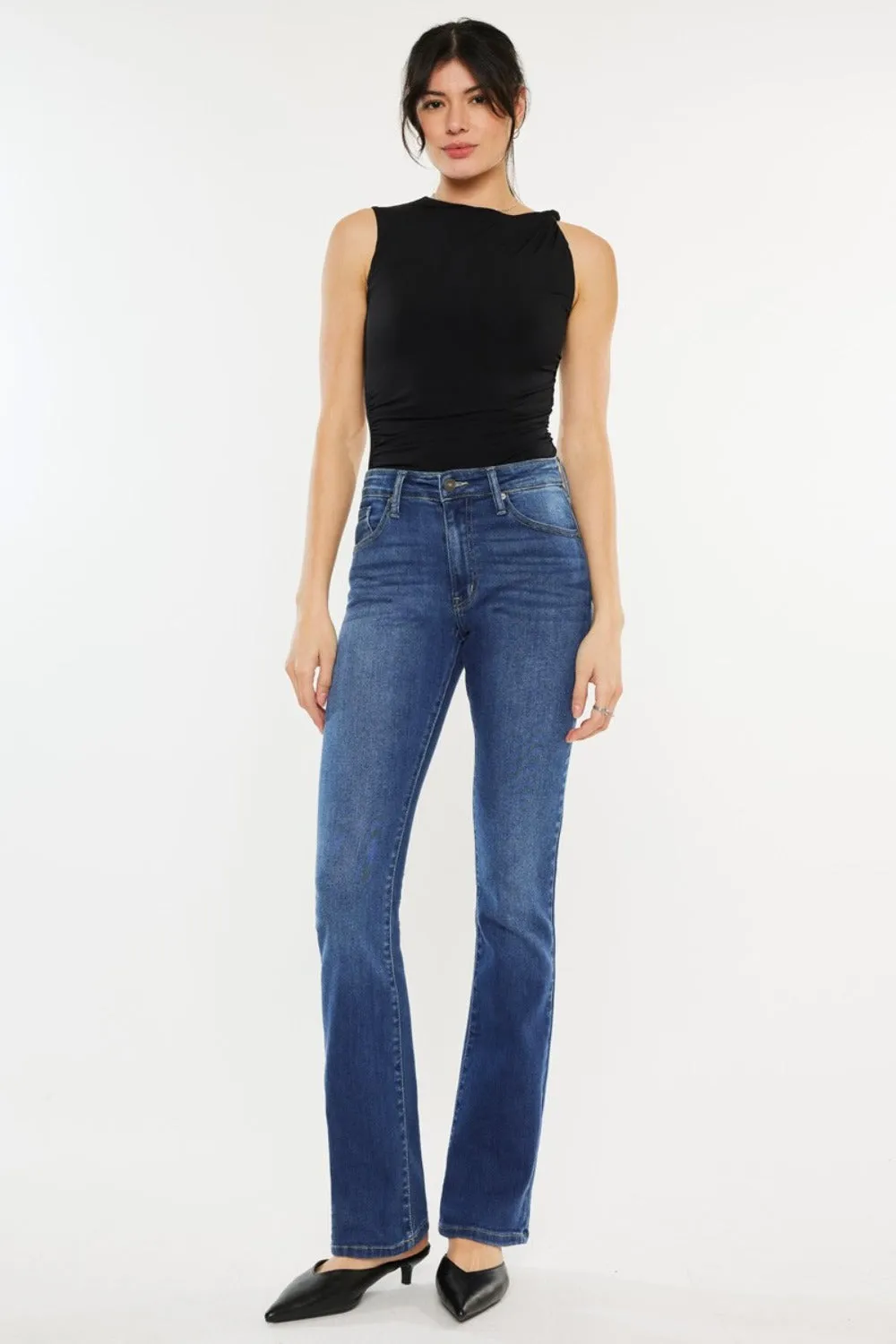 Milena High Rise Classic Slim Bootcut Jeans