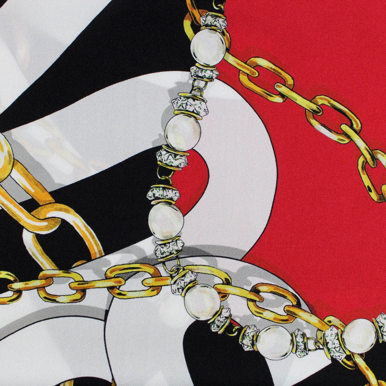 Moschino Scarf Jewelry Design - Large Square Silk Foulard SALE