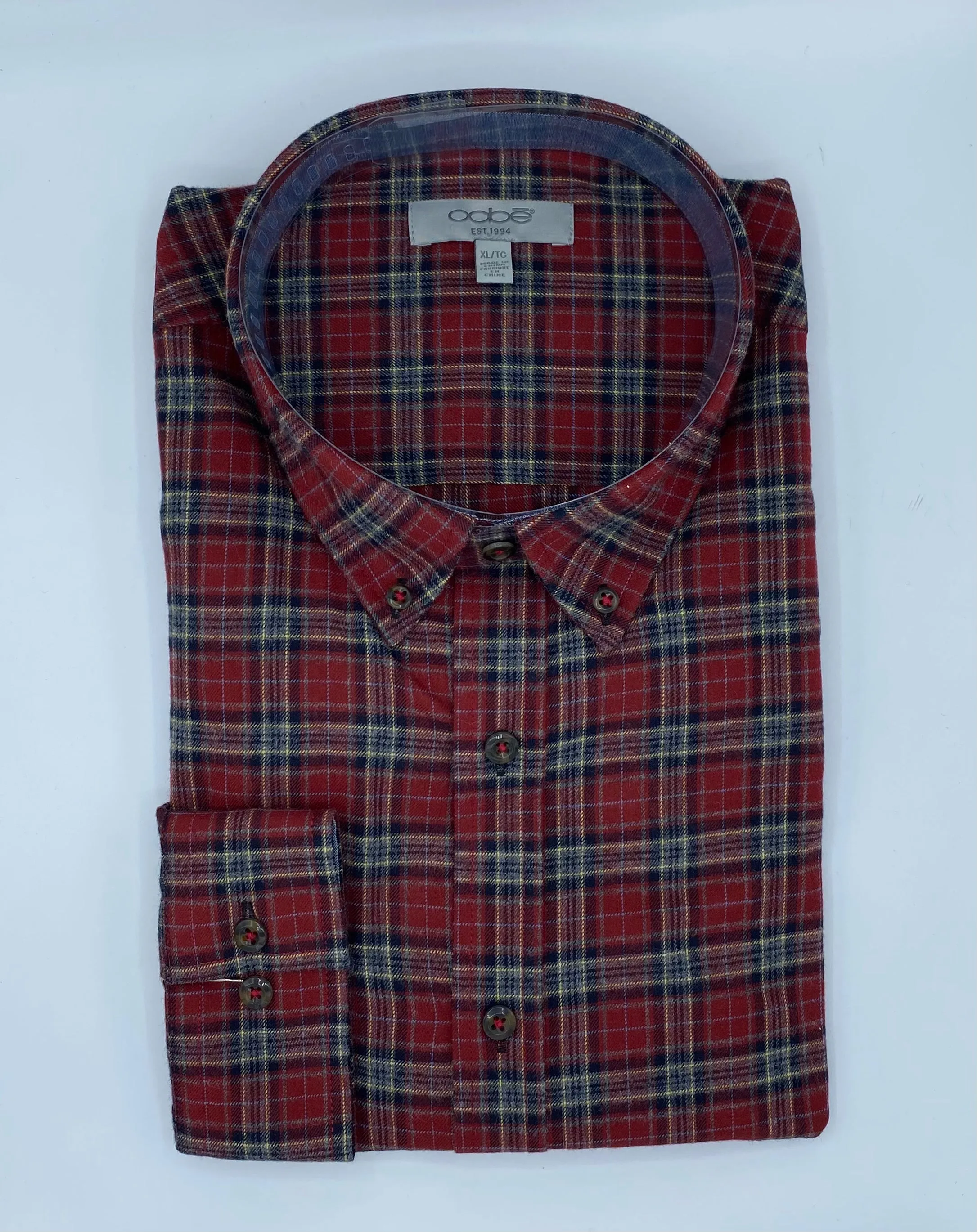 OOBE Brand Hiker Brick Plaid Shirt - 4898