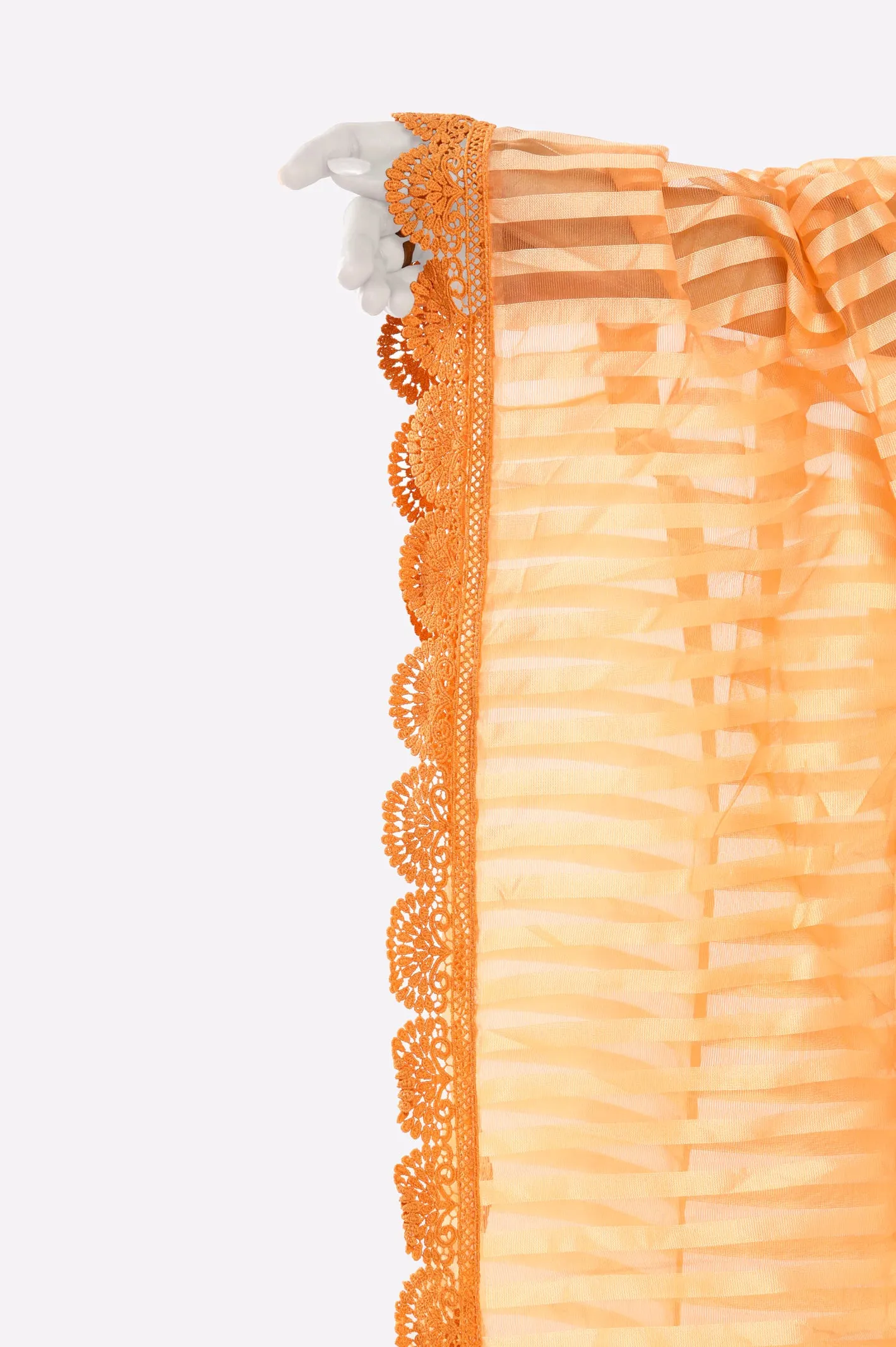 Orange Plain Dupatta