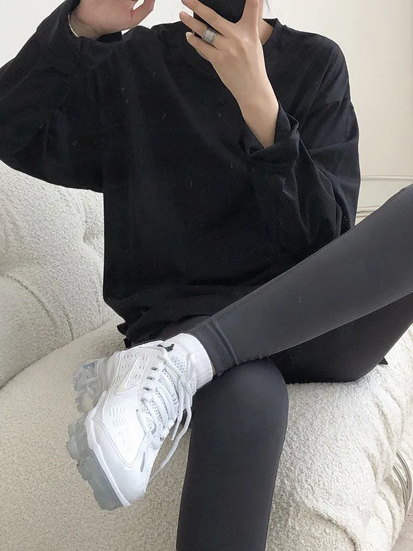 Original Solid Long Sleeve T-Shirts Tops