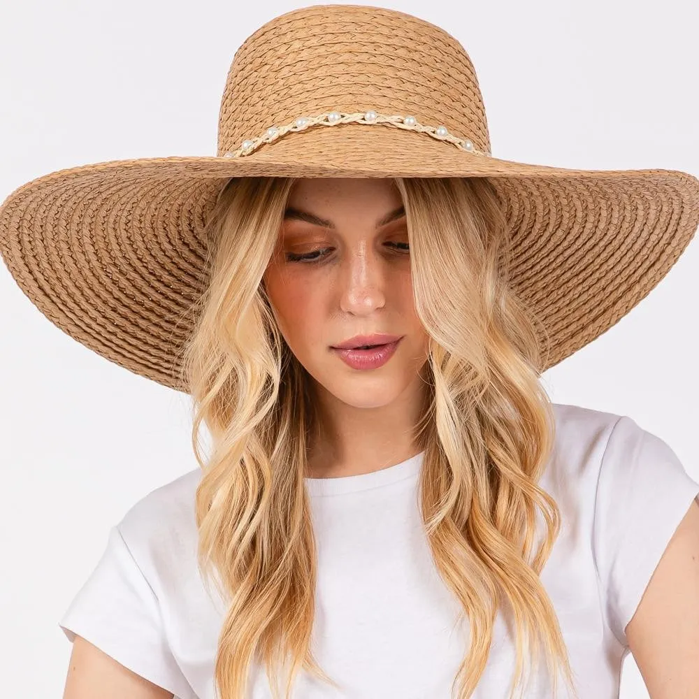 Pearl Beaded Sun Hat