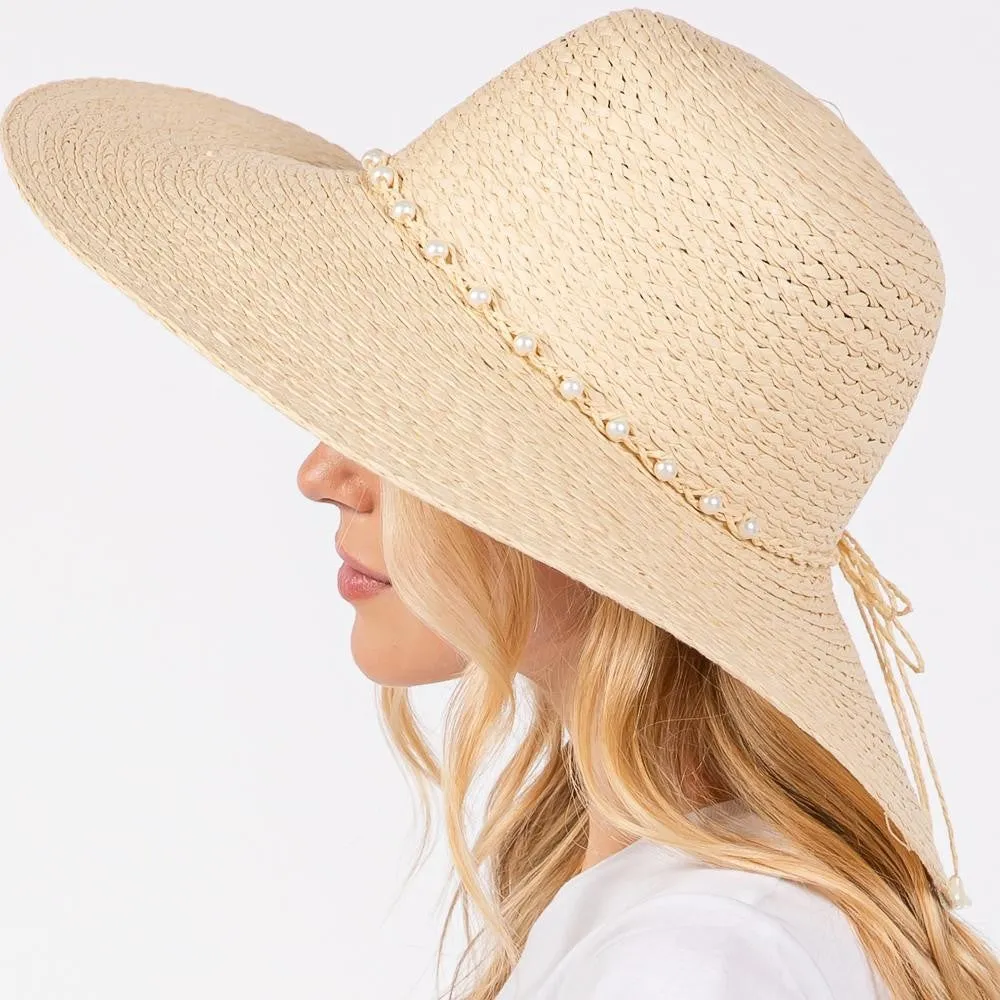 Pearl Beaded Sun Hat