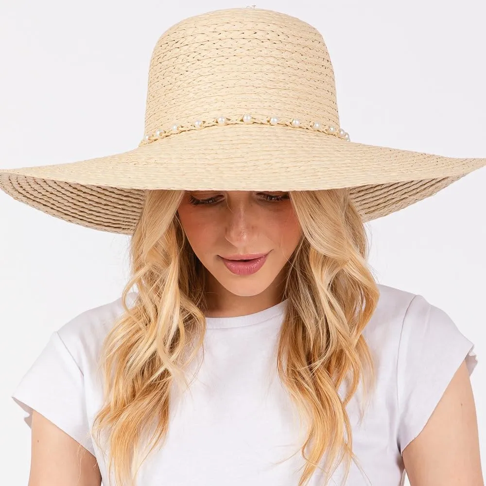 Pearl Beaded Sun Hat
