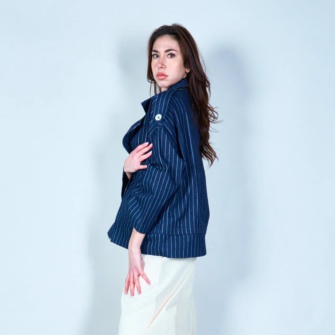 Pinstripe double-breasted blazer wholesale