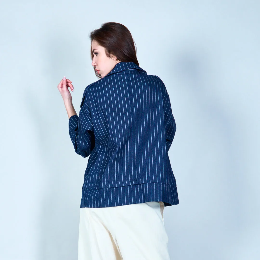 Pinstripe double-breasted blazer wholesale