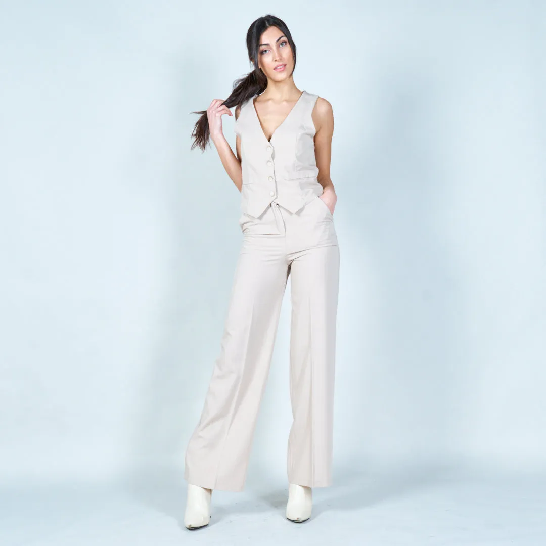 Pinstripe wide-leg trousers wholesale
