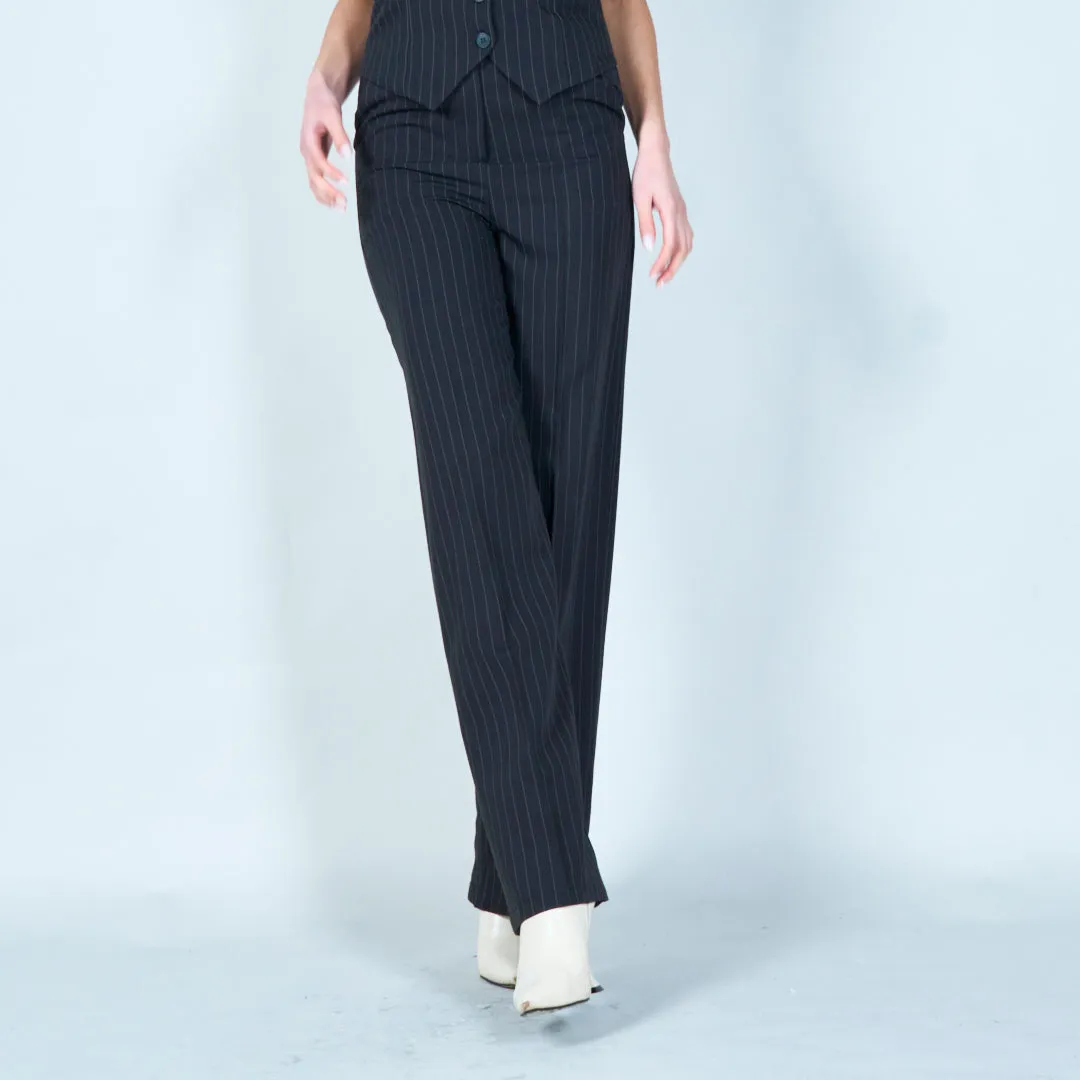 Pinstripe wide-leg trousers wholesale