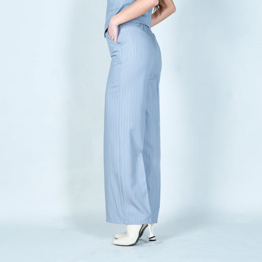 Pinstripe wide-leg trousers wholesale