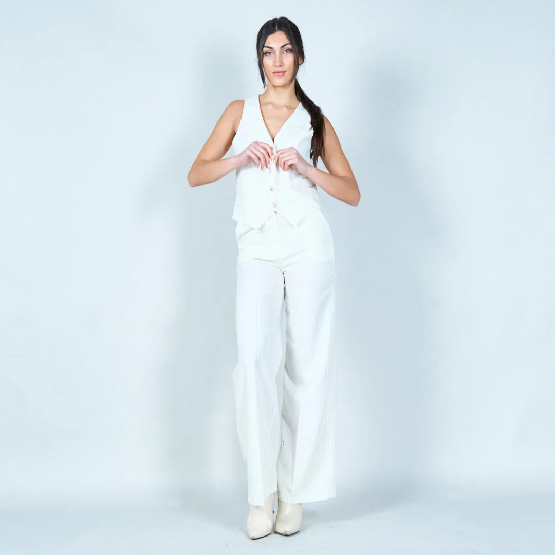 Pinstripe wide-leg trousers wholesale