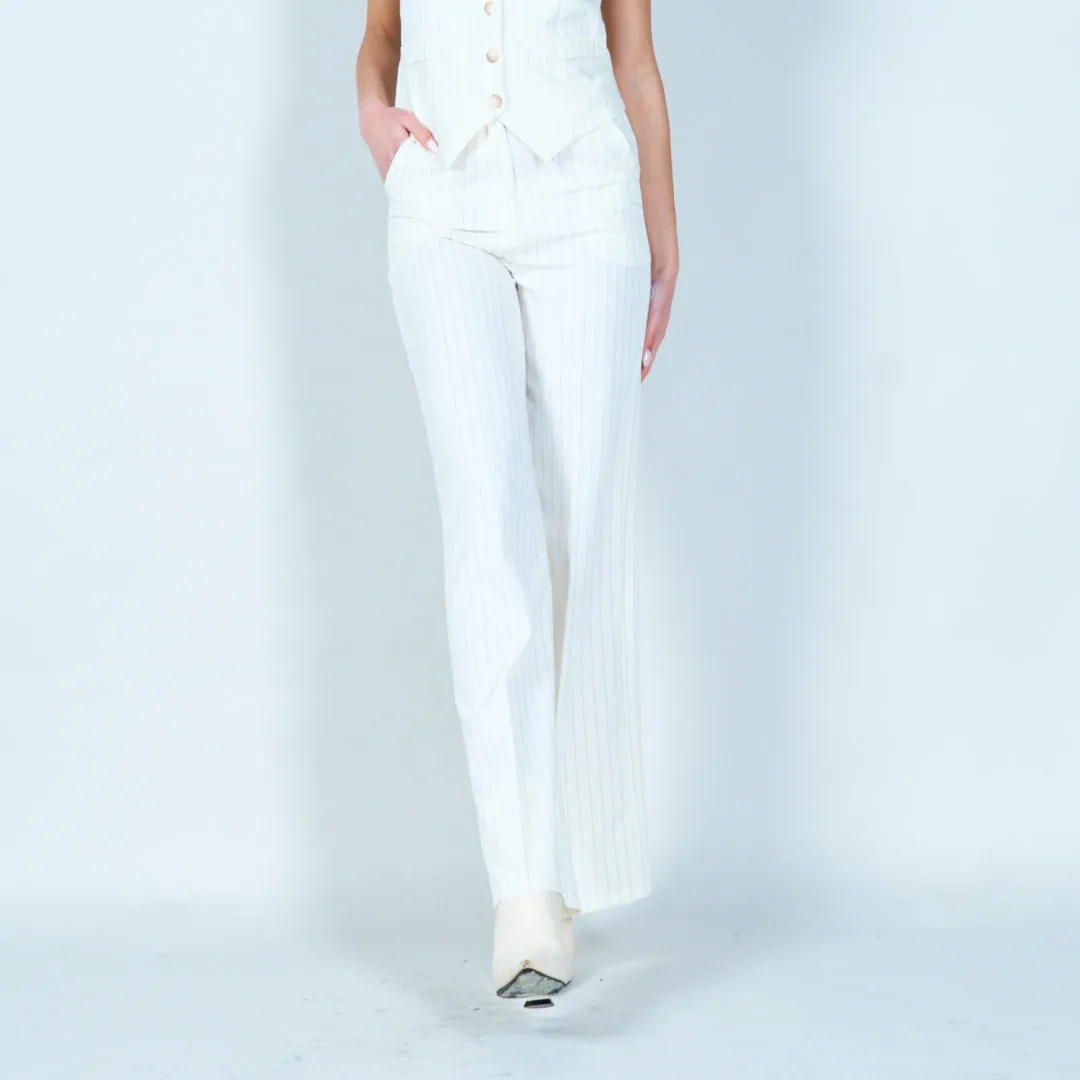 Pinstripe wide-leg trousers wholesale