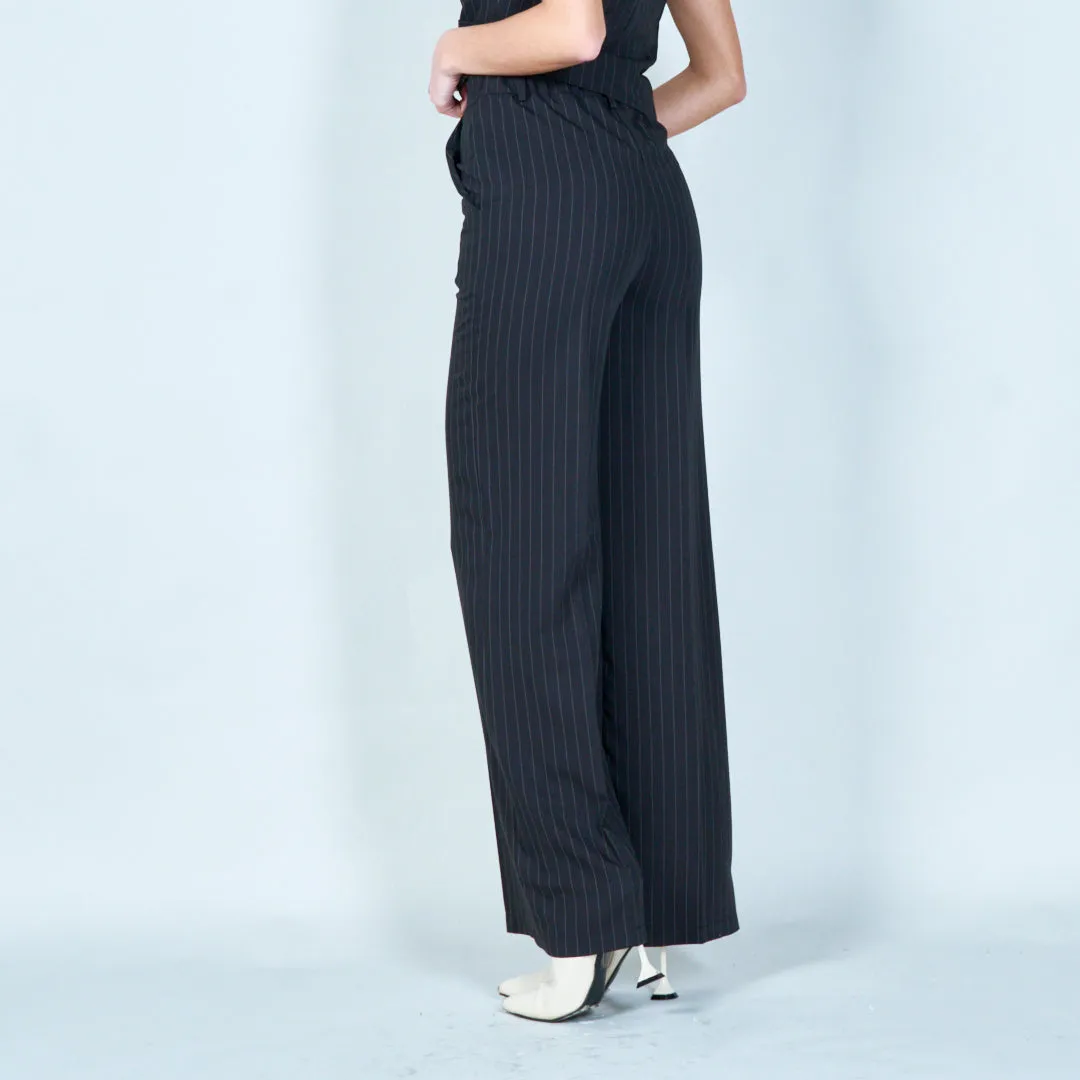 Pinstripe wide-leg trousers wholesale