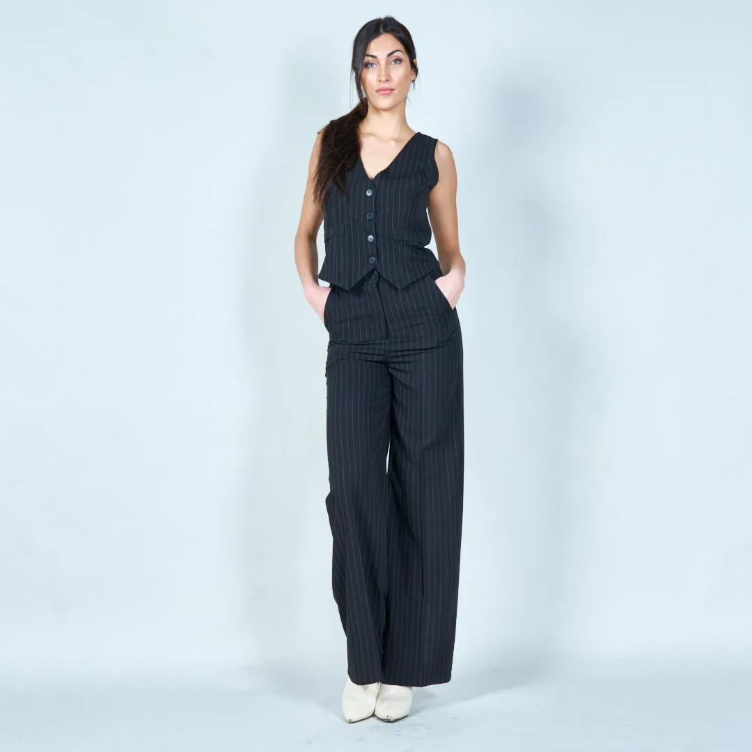 Pinstripe wide-leg trousers wholesale