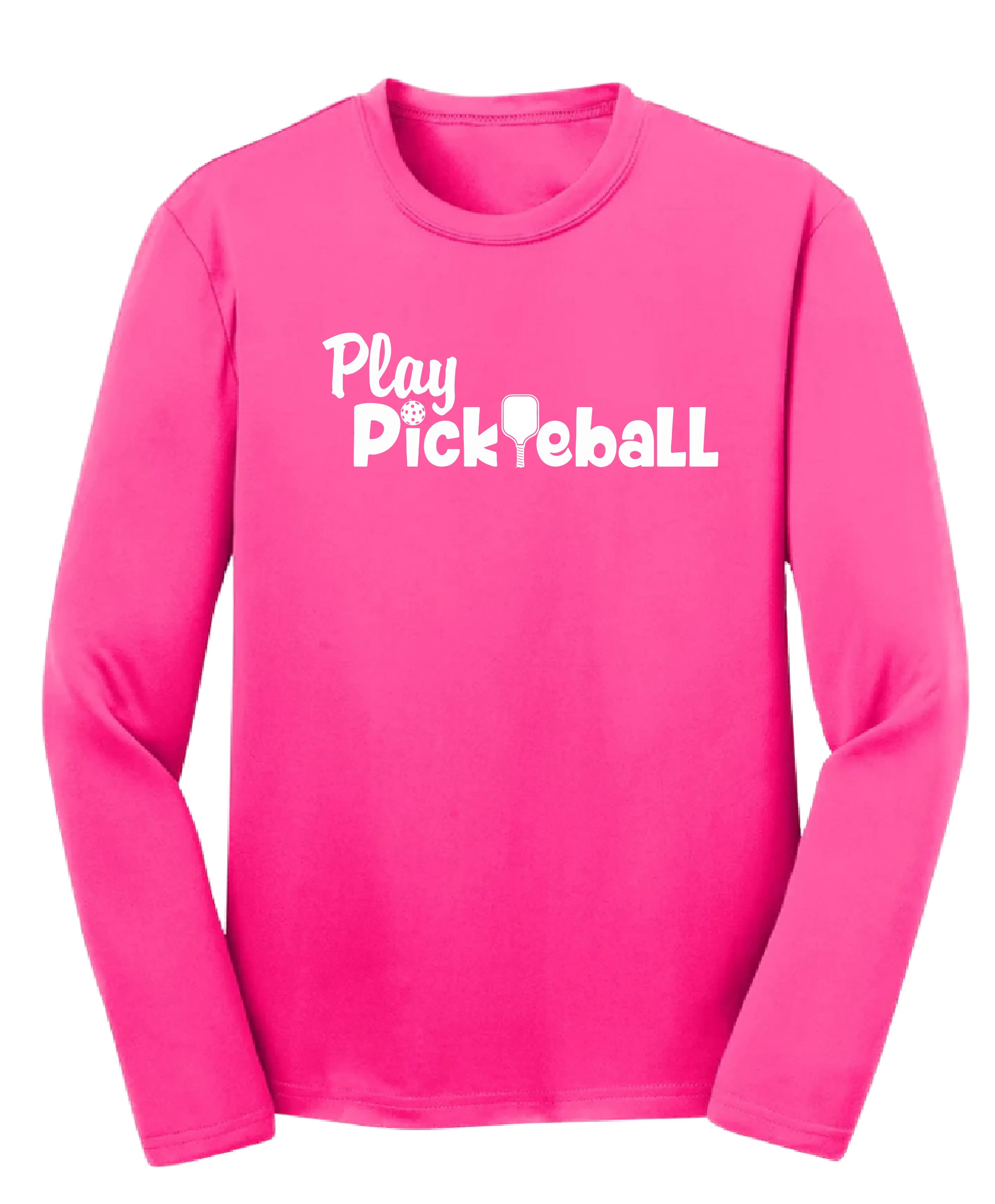 Play Pickleball | Youth Long Sleeve Pickleball Shirts | 100% Polyester