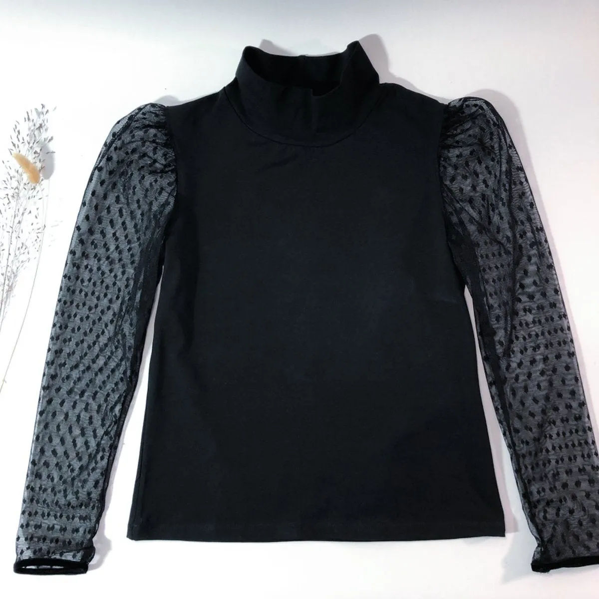 Plumetis mesh - Black